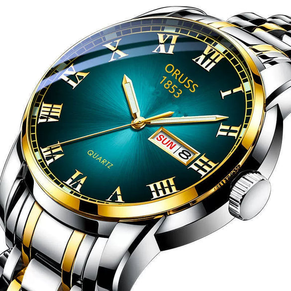 Watch Alloy Steel Automatic Movement Round Dial Men's