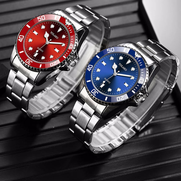 Watch Alloy Steel Strip Round Dial Casual Style
