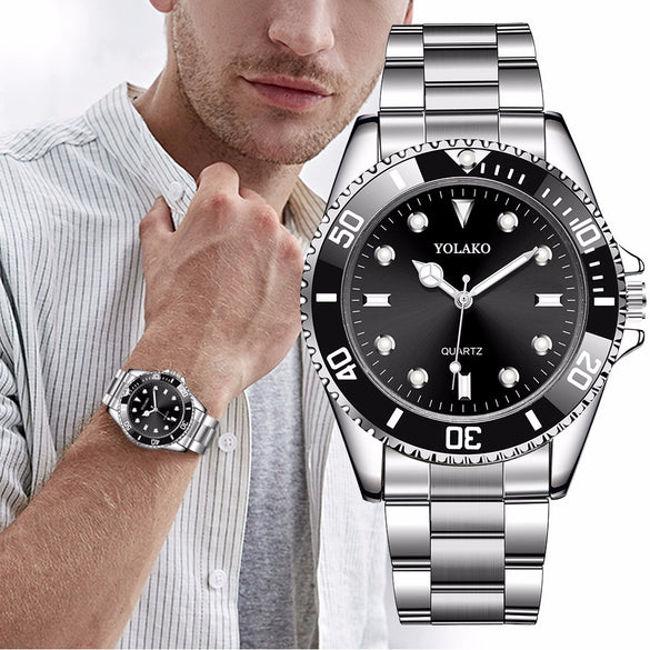 Watch Alloy Steel Strip Round Dial Casual Style