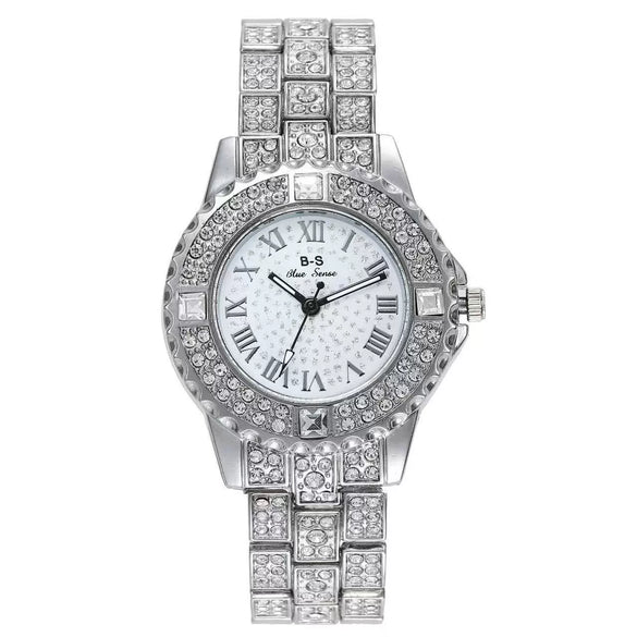Watch Alloy Steel Strip Starry Rhinestone Elegant Fashion