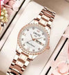 Watch Alloy Strap Alloy Case Mineral Strengthened Glass Mirror Round Dial Business Style Waterproof