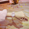 Watch Belt Alloy Case Imitation Leather Strap Cartoon Smiley Face Style For Women