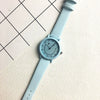 Watch Belt Alloy Case Imitation Leather Strap Cartoon Smiley Face Style For Women