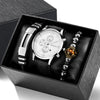 Watch Bracelet Casual Fashion Alloy Case Quartz Glass Mirror Stainless Steel Clasp Imitation Leather Strap Round Dial
