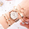 Watch Bracelet Fashion Cat Ear Flower Magnet Buckle Milan Mesh Stainless Steel Alloy Band For Female
