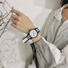 Watch Canvas Alloy Stainless Steel Round Casual Sports Style