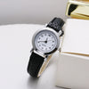 Watch Female Simple Vintage Artistic Thin Band Round Dial Quartz Alloy Pu Stainless Steel