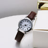 Watch Female Simple Vintage Artistic Thin Band Round Dial Quartz Alloy Pu Stainless Steel
