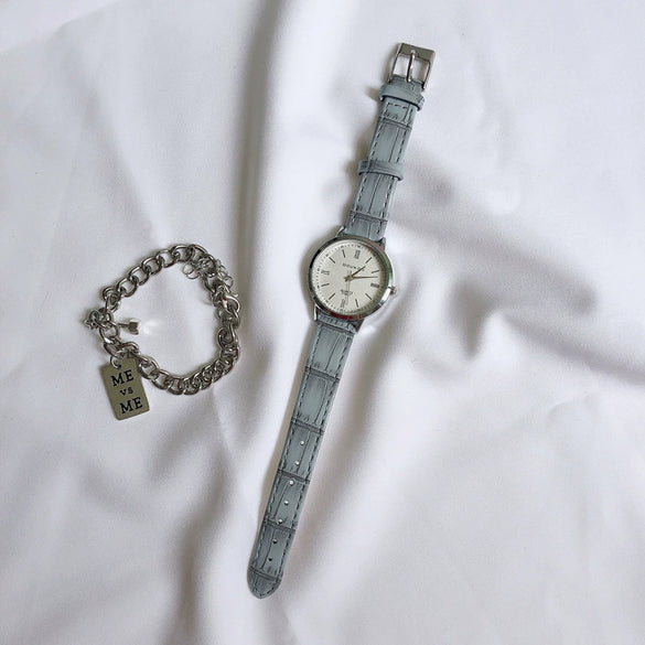 Watch For Female Middle School Students Alloy Ordinary Glass Mirror Leisure Retro Style