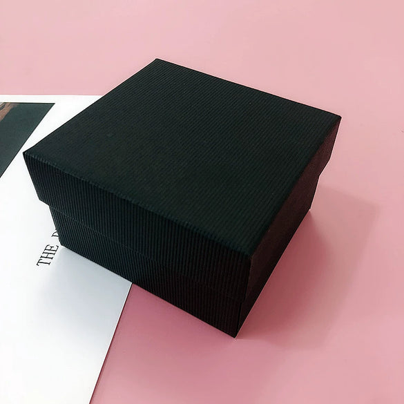 Watch Gift Box Cardboard And Sponge Material Square Dial Shape Alloy Case Fashion Style