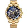 Watch Men's Casual Steel Band Round Dial Alloy Case Quartz Watch