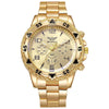 Watch Men's Casual Steel Band Round Dial Alloy Case Quartz Watch