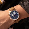 Watch Men's Simple Waterproof Luminous Leather Business Sports Alloy Mineral Strengthened Mirror Round