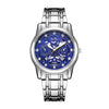 Watch Metal Alloy Rose Gold Round Quartz Automatic Movement Hollow Luminous Waterproof Business Style For Men