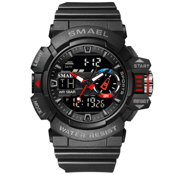 Watch Plastic Round Dial Electronic Movement Waterproof Outdoor Mountaineering Student