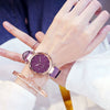 Watch Silver Pink Rhinestone Round Dial Plastic Case Imitation Leather Strap Women's Casual