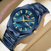 Watch Stainless Steel Band Business Casual Men's Rhombus Dial Waterproof Mineral Reinforced Glass Mirror Butterfly Double Snap Buckle
