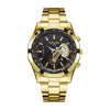 Watch Stainless Steel Full Automatic Movement Round Dial Waterproof Luminous Calendar For Men And Women