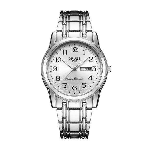 Watch Stainless Steel Round Automatic Waterproof Luminous Quartz Fashion Couple Watch