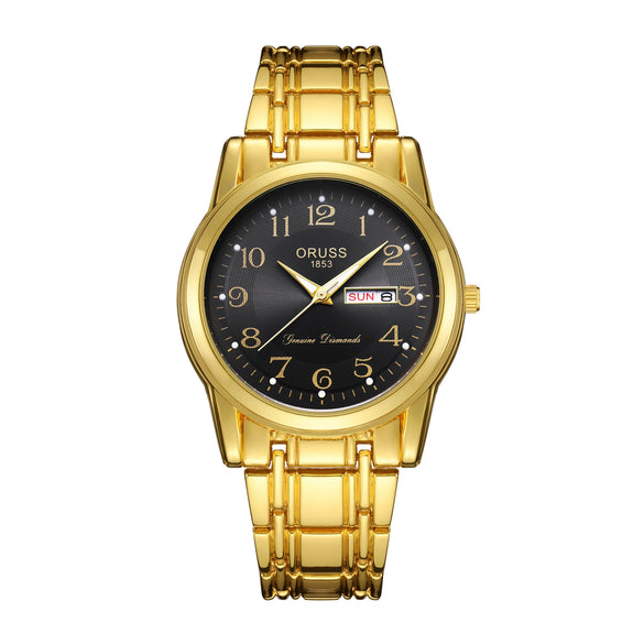 Watch Stainless Steel Round Automatic Waterproof Luminous Quartz Fashion Couple Watch