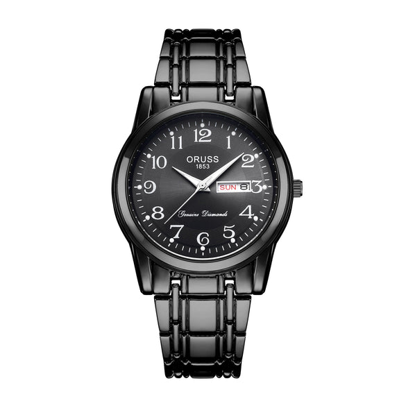 Watch Stainless Steel Round Automatic Waterproof Luminous Quartz Fashion Couple Watch