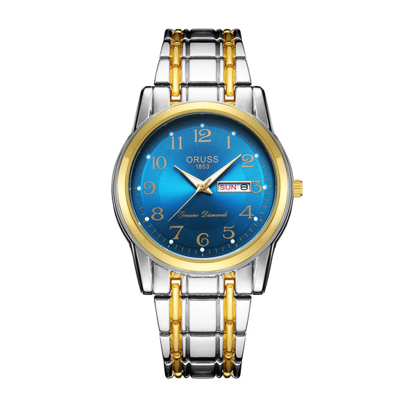 Watch Stainless Steel Round Automatic Waterproof Luminous Quartz Fashion Couple Watch