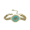 Watch Strap Chain Bracelet Stainless Steel Geometric Pattern 14K Gold Plated