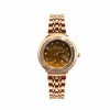 Watch Tiger Eye Stone Gem Fashion Glasses Rubber Ring Hawksbill Pattern Alloy Rose Gold Round