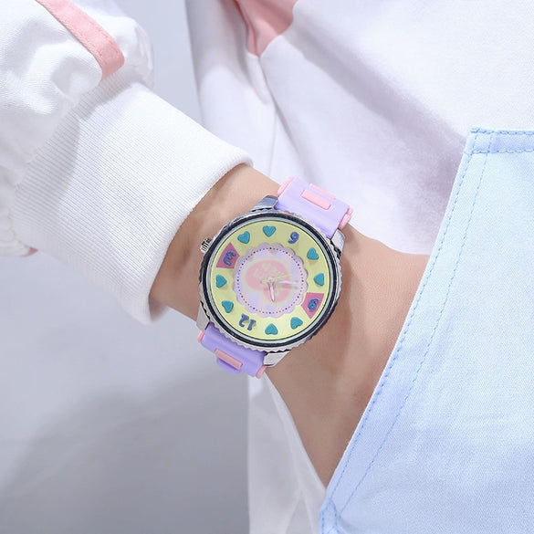 Watch Titanium Alloy Silicone Round Dial For Women And Men