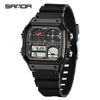 Watch Tpu Steel Strip Abs Square Business Versatile Casual Sporty Fashion Light Luxury Chic Highend Multifunction Temperature Measurement Alarm Clock Sports Waterproof
