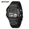Watch Tpu Steel Strip Abs Square Business Versatile Casual Sporty Fashion Light Luxury Chic Highend Multifunction Temperature Measurement Alarm Clock Sports Waterproof