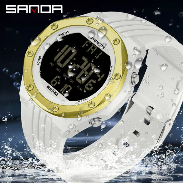 Watch Tpu Zinc Alloy Round Mineral Strengthened Glass Mirror Multifunctional Waterproof Outdoor Sports Electronic