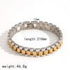 Watch With Stainless Steel Bracelet Geometric Highend Electroplated For Men And Women