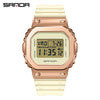 Watch Zinc Alloy Square Tpu Mineral Strengthened Mirror Waterproof Fashionable Digital Movement