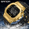 Watch Zinc Alloy Square Tpu Mineral Strengthened Mirror Waterproof Fashionable Digital Movement