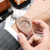 Watches Alloy Case Steel Band Round Dial Quartz Men's Fashion