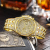 Watches Alloy Case Steel Band Round Dial Quartz Men's Fashion