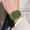 Watches Casual Fashion Simple Waterproof Silicone Strap Plastic Case Stainless Steel Buckle Round Dial