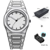 Watches Casual Fashion Simple Waterproof Silicone Strap Plastic Case Stainless Steel Buckle Round Dial
