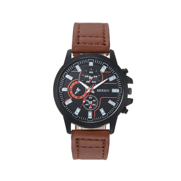 Watches Casual Style Alloy Case Imitation Leather Strap Round Dial