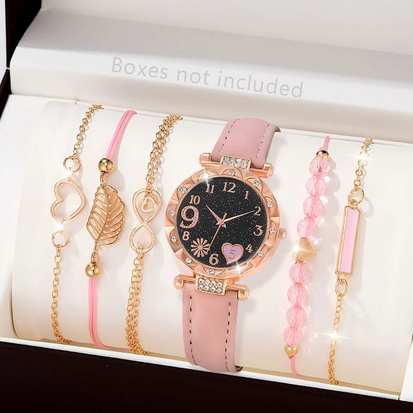 Watches Women's Highend Mechanical And Quartz Watches With Pu Strap Zinc Alloy Case Round Dial