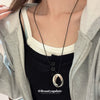 Water Drop Pendant Strap Necklace Woolen Chain Alloy Electroplated Drop Shape Light Luxury Jewelry For Women