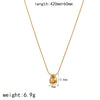 Water Drop Shape Fashion Simple Versatile Snake Bone Chain Necklace In Titanium Steel And Stainless Steel With Electroplating For Women