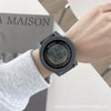 Waterproof Luminous Electronic Watch For Middle School Students Casual Style Plastic Case And Silicone Strap