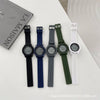 Waterproof Luminous Electronic Watch For Middle School Students Casual Style Plastic Case And Silicone Strap
