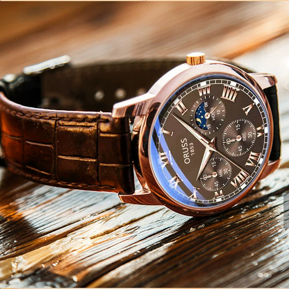 Waterproof Luminous Men's Quartz Watch With Alloy Case Pu Strap And Mineral Strengthened Glass Mirror