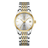 Waterproof Luminous Ultrathin Business Style Watch Alloy Case Stainless Steel Strap Round Dial Sapphire Crystal Glass Mirror