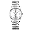Waterproof Luminous Ultrathin Business Style Watch Alloy Case Stainless Steel Strap Round Dial Sapphire Crystal Glass Mirror