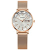 Waterproof Luminous Women's Alloy And Stainless Steel Casual Quartz Watch With Dual Calendar And Round Dial