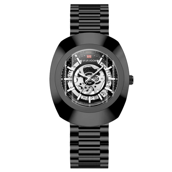 Waterproof Quartz Men's Watch Stainless Steel Alloy Mineral Reinforced Glass Mirror Oval Dial Business Style